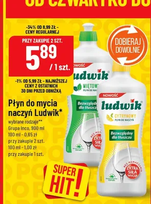 Płyn do mycia naczyń miętowy płyn do naczyń promocja w POLOmarket