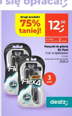 Maszynki do golenia Bic Flex4 3-pak promocja w Dealz