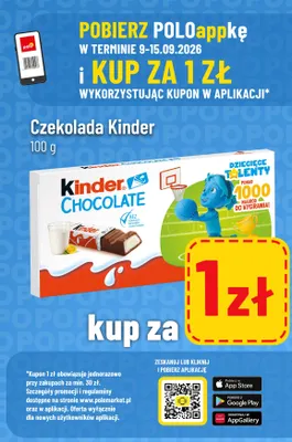 Czekolada Kinder promocja w POLOmarket
