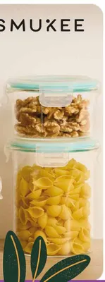 Zestaw 2 pojemników na produkty suche i sypkie 300 ml i 800 ml promocja w Biedronka