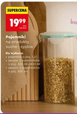Pojemnik na produkty suche i sypkie 1,2 l promocja w Biedronka