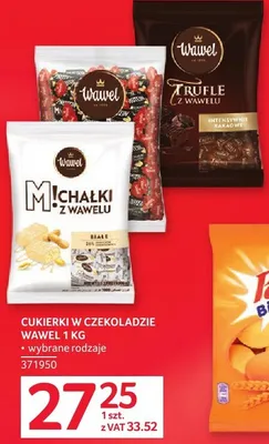 Cukierki w czekoladzie Wawel 1 kg wszystkie rodzaje promocja w Selgros