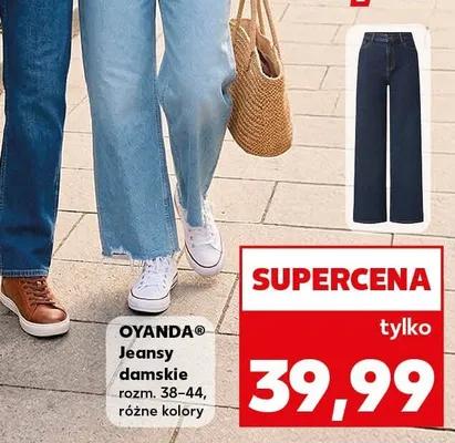 Jeansy damskie rozm. 38-44, różne kolory promocja w Kaufland