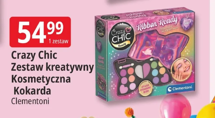 Crazy Chic Zestaw kreatywny Kosmetyczna Kokarda Clementoni promocja w Leclerc