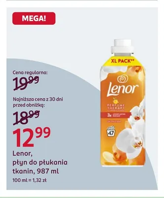 Płyn do płukania tkanin Lenor promocja w Rossmann
