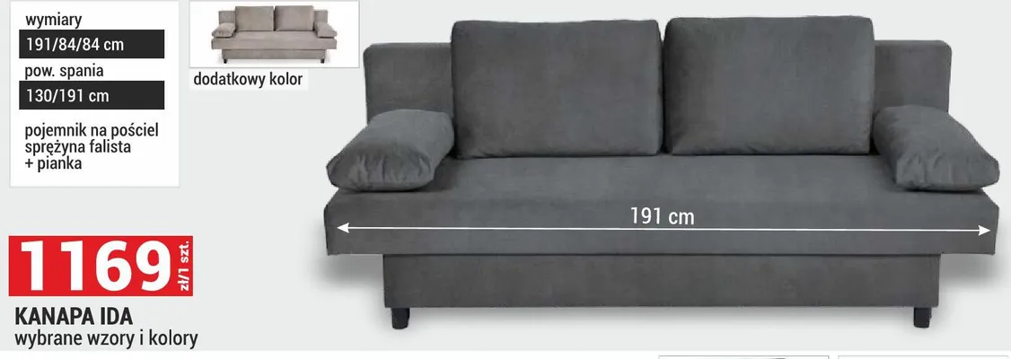 Kanapa Ida promocja w Merkury Market