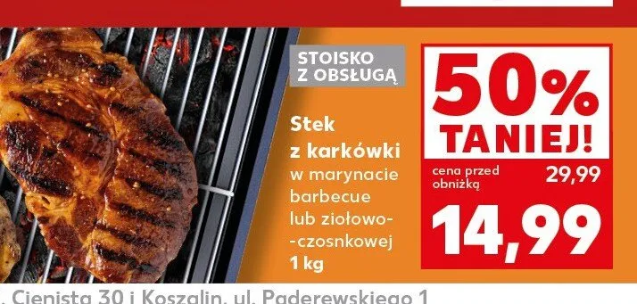 Stek z karkówki w marynacie barbecue Kaufland promocja w Kaufland