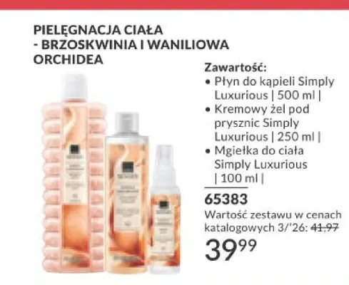Zestaw pielęgnacja ciała brzoskwinia i waniliowa orchidea promocja w AVON