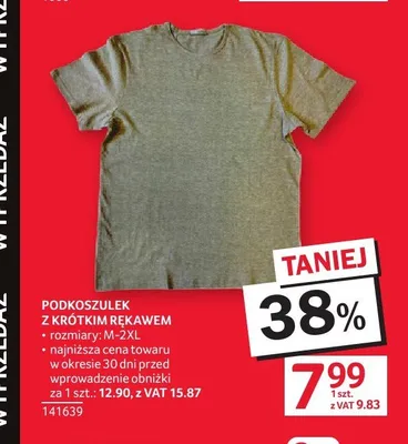 Podkoszulek z krótkim rękawem promocja w Selgros