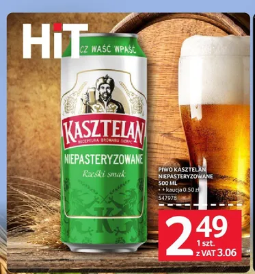 Piwo Kasztelan Niepasteryzowane promocja w Selgros
