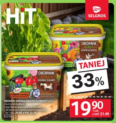 Obornik granulowany kurzy Florovit promocja w Selgros