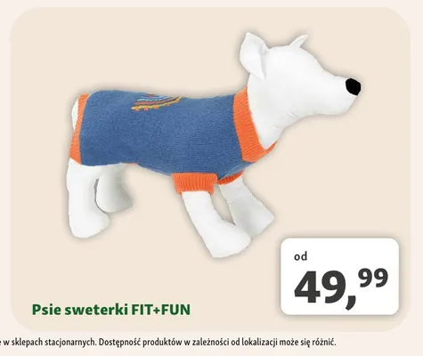 Psie sweterki FIT+FUN promocja w MAXI ZOO