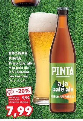 Piwo Browar Pinta A ja pale ale promocja w Kaufland