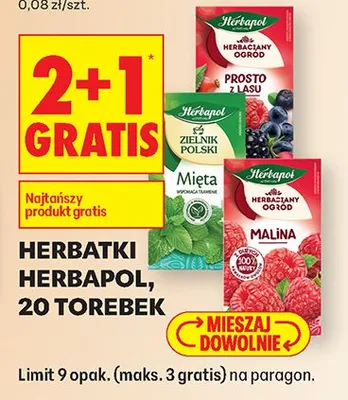 Herbata Herbapol 2+1 gratis promocja w Biedronka