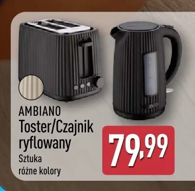 Czajnik ryflowany AMBIANO promocja w Aldi