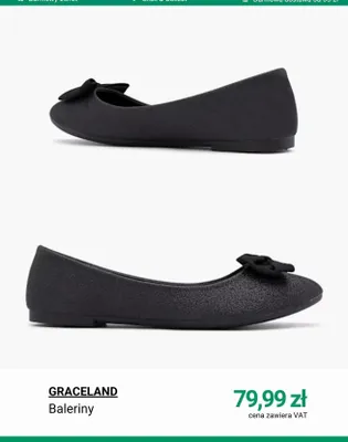 Baleriny GRACELAND promocja w Deichmann