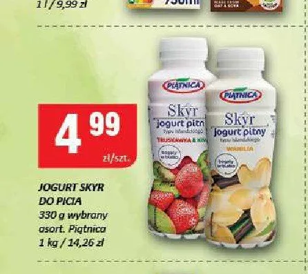 Jogurt Skyr do picia Piątnica truskawka promocja w Chorten