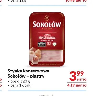 Szynka konserwowa Sokołów plastry promocja w Makro