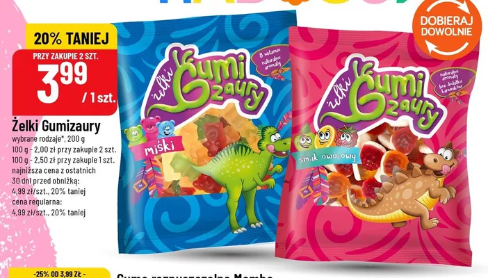 Żelki Gumizaury promocja w POLOmarket