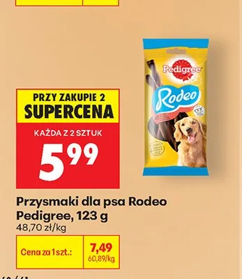 Przysmaki dla psa Rodeo Pedigree promocja w Biedronka