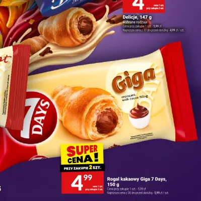 Rogal kakaowy Giga 7 Days promocja w Twój Market