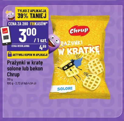 Prażynki w kratkę bekon Chrup promocja w POLOmarket