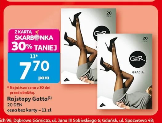 Rajstopy Gatta Gracia 20 DEN promocja w Auchan