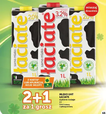 Mleko UHT Łaciate 2,0% promocja w ABC