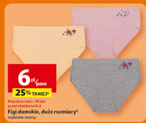 Figi damskie duże rozmiary promocja w Auchan