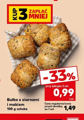 Bułka z ziarnami i makiem promocja w Kaufland