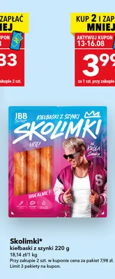 Kiełbaski z szynki JBB Skolimki promocja w LEWIATAN