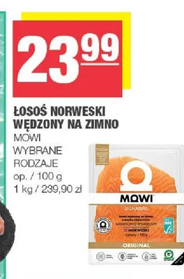 Łosoś norweski wędzony na zimno Mowi promocja w SPAR