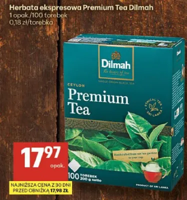 Herbata ekspresowa Premium Tea Dilmah promocja w Delikatesy Centrum