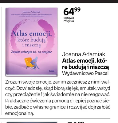 Książka Atlas emocji, które budują i niszczą Joanna Adamiak promocja w Empik