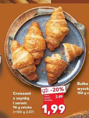 Croissant z szynką i serem promocja w Kaufland