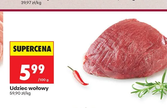 Udziec wołowy promocja w Biedronka