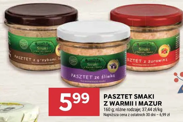 Pasztet z warmii i mazur różne rodzaje Smaki promocja w Stokrotka