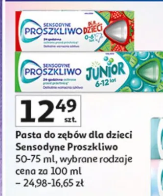 Pasta do zębów dla dzieci Proszklíwo promocja w Auchan