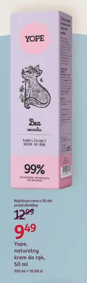 Naturalny krem do rąk Yope promocja w Rossmann
