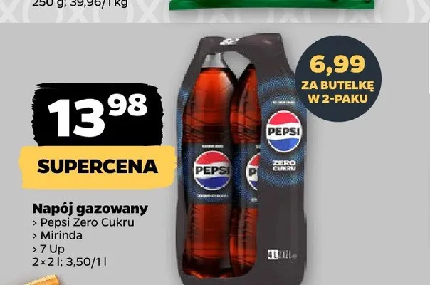Napój gazowany Pepsi Zero Cukru 2-pak 2l promocja w Netto