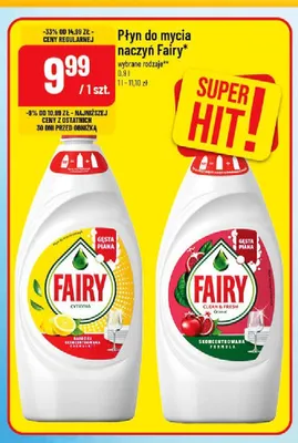 Płyn do mycia naczyń Fairy Clean & Fresh Granat promocja w POLOmarket