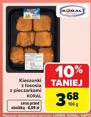 Kieszonki z łososia z pieczarkami promocja w Carrefour