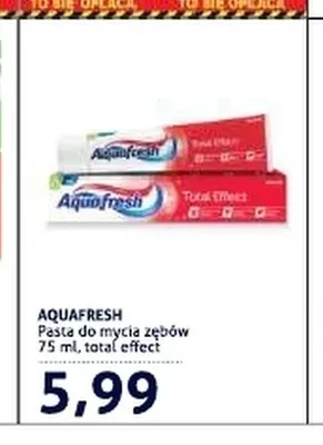 Pasta do mycia zębów Aquafresh Total Effect promocja w Blue Stop