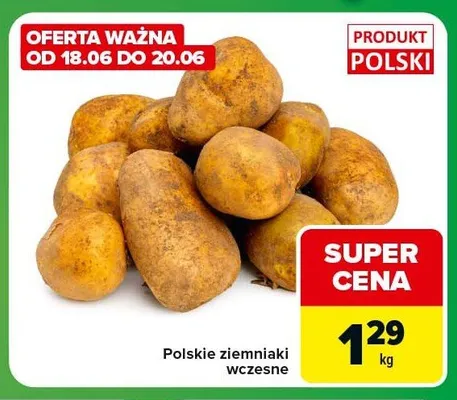 Ziemniaki wczesne polskie promocja w Carrefour Express