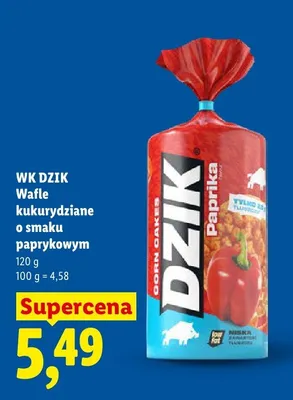 Wafle kukurydziane o smaku paprykowym WK Dzik Paprika promocja w Lidl