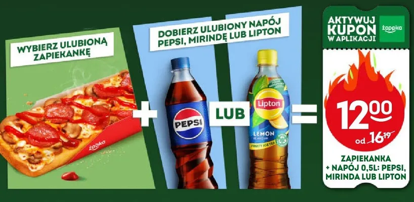 Zestaw Zapiekanka + napój Pepsi 0,5 l promocja w Żabka