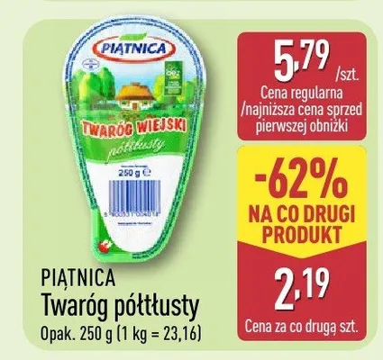 Twaróg połtłusty Głubczyce promocja w Aldi