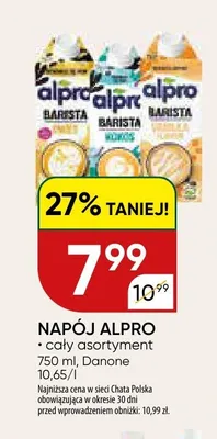 Napój kokosowy Alpro Barista promocja w Chata Polska