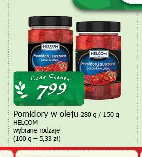 Pomidory w oleju Helcom promocja w CEZAR Delikatesy