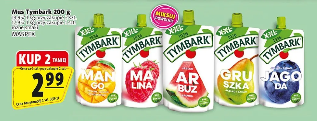 Mus Tymbark Mango promocja w Prim Market